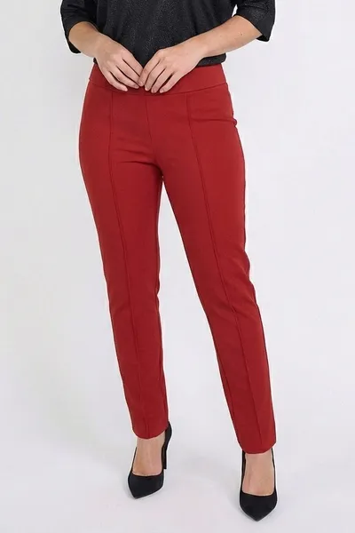 CALÇA ALFAIATARIA COM SHAPE RETO VERMELHO MIRA VES