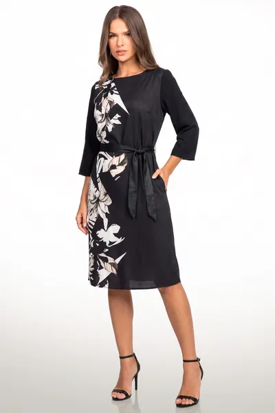 VESTIDO MANGAS 3/4 PRETO MIRA VEST