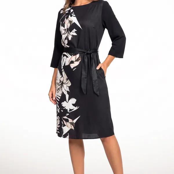 VESTIDO MANGAS 3/4 PRETO MIRA VEST
