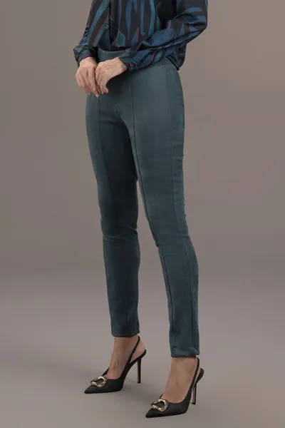 CALÇA MONTARIA SUEDE COM CÓS ALTO VERDE MIRA VEST
