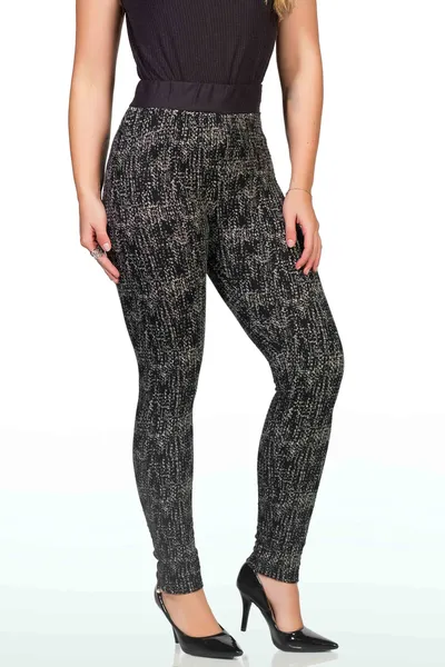 CALÇA SKINNY JACQUARD COM AJUSTE PRETO MIRA VEST