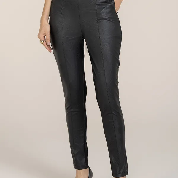 CALÇA COM CÓS ELASTICO PRETO MIRA VEST