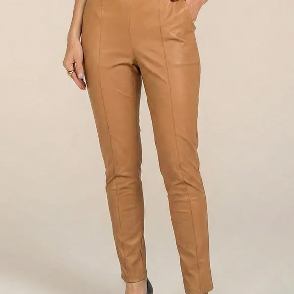 CALÇA COM CÓS ELASTICO CASTANHA MIRA VEST
