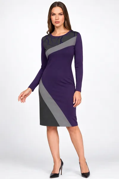 VESTIDO BLOCOS DE COR VIOLETA MIRA VEST