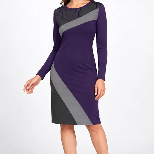 VESTIDO BLOCOS DE COR VIOLETA MIRA VEST