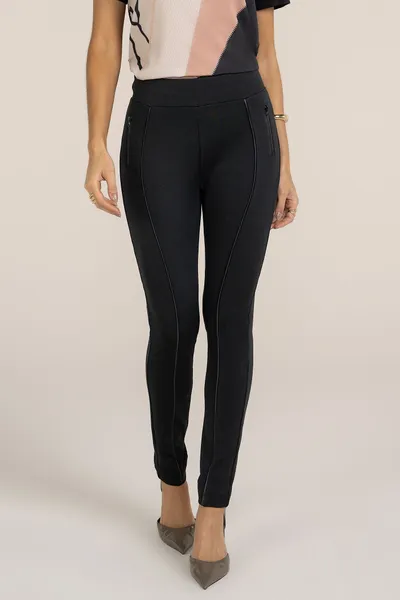 CALÇA MONTARIA COM DETALHE EM ZÍPER PRETO MIRA VES