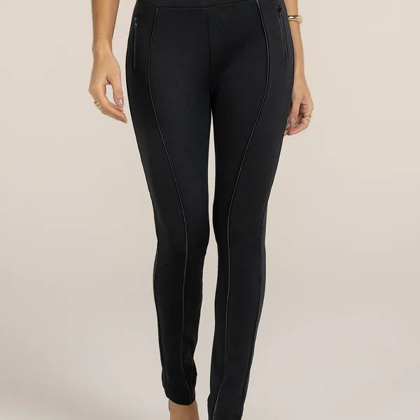 CALÇA MONTARIA COM DETALHE EM ZÍPER PRETO MIRA VES
