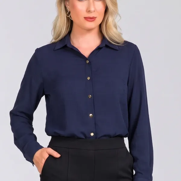 CAMISA SLIM COM PUNHO FRANZIDO MARINHO MIRA VEST