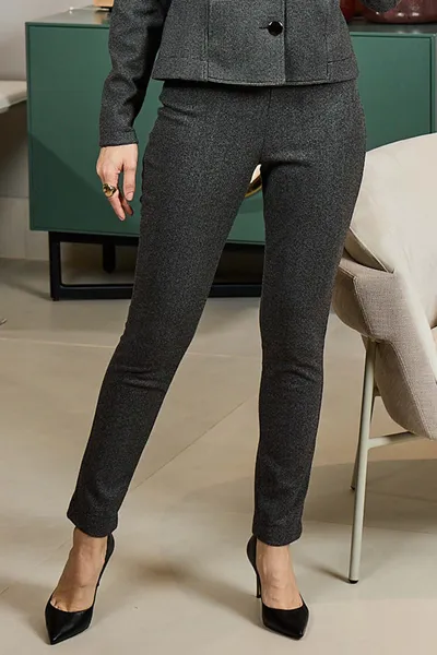 CALÇA CÓS ALTO COM ELÁSTICO PRETO MIRA VEST