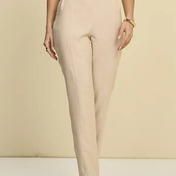 CALÇA SLIM EM VISCOSE SLUB MIRA VEST