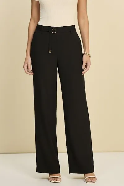 CALÇA PANTALONA ALFAIATARIA SLUB PRETO MIRA VEST