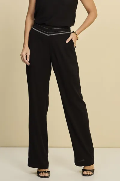 CALÇA PANTALONA VISCOLINHO PRETO MIRA VEST