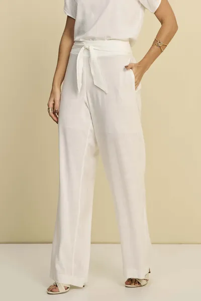 CALÇA PANTALONA EM VISCOLINHO COM ELASTANO MIRA VE