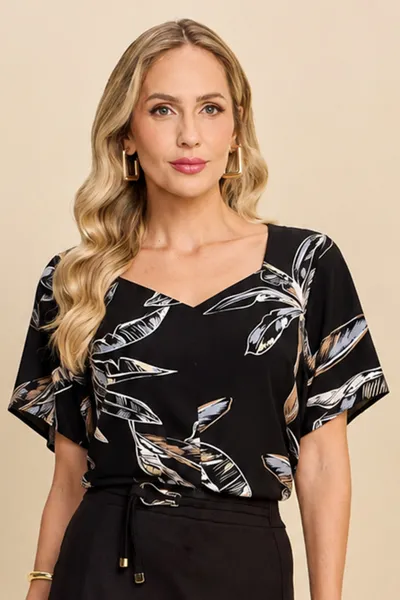 CROPPED AMARRAÇAO DECOTE PRINCESA PRETO MIRA VEST