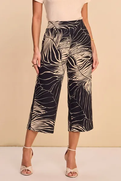 CALÇA LUDIMILA PRETO/ MANTEIGA