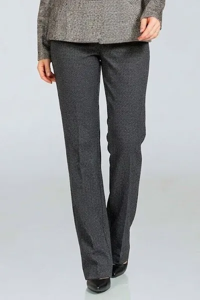 Calça Reta Jacquard Preto Mira Vest