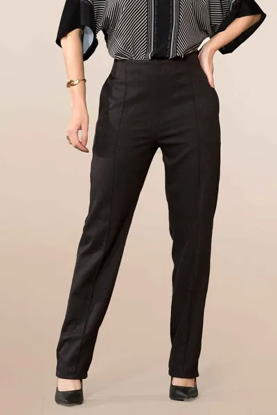 CALÇA RETA MALHA ESTRUTURADA PRETO MIRA VEST