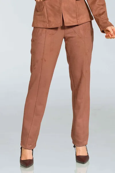 CALÇA SLIM SUEDE MARROM MIRA VEST