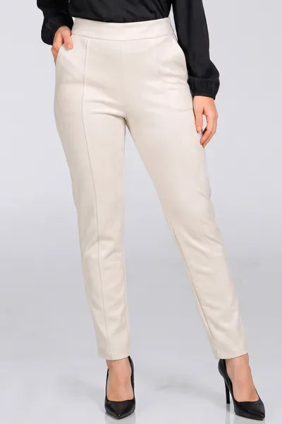 CALÇA SLIM SUEDE OFF WHITE MIRA VEST
