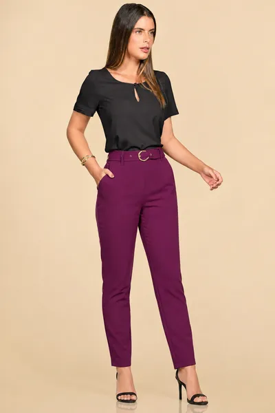CALÇA RETA ALFAIATARIA UVA MIRA VEST CALÇA RETA ALFAIATARIA UVA MIRA VEST