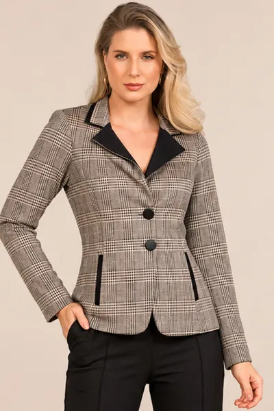 BLAZER JACQUARD BEGE MIRA VEST