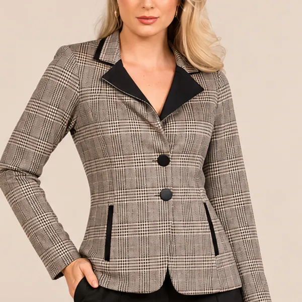 BLAZER JACQUARD BEGE MIRA VEST