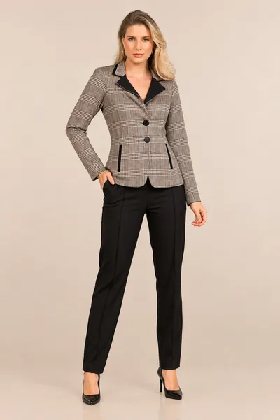 BLAZER JACQUARD BEGE MIRA VEST