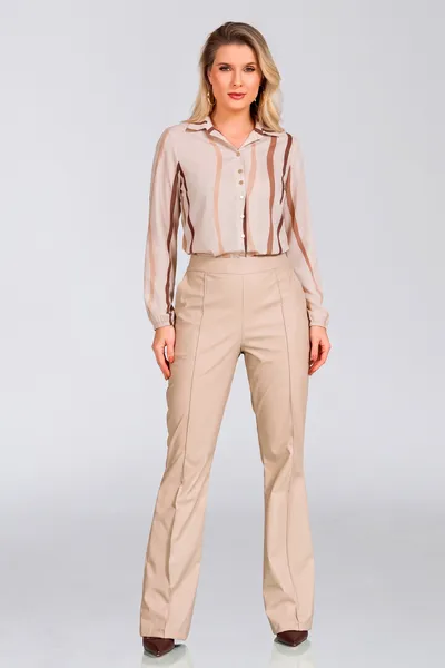 CAMISA PLANO FLUIDO AVEIA  MIRA VEST