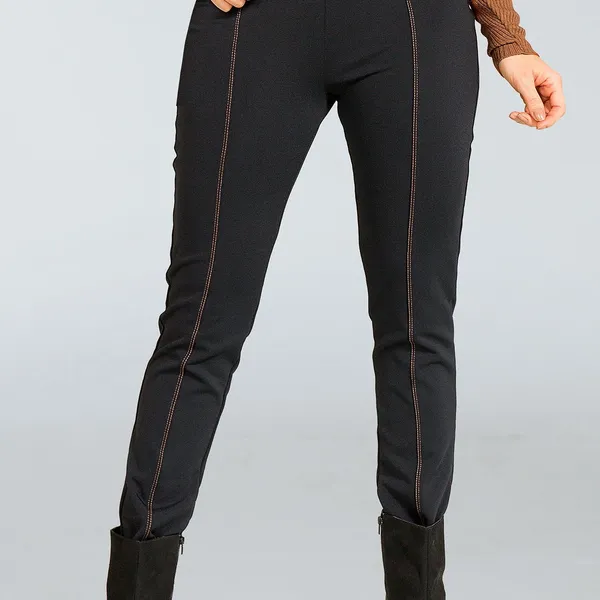 Calça Montaria Malha Estruturada Preto Mira Vest