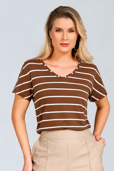 BLUSA VISCOLYCRA MARROM MIRA VEST