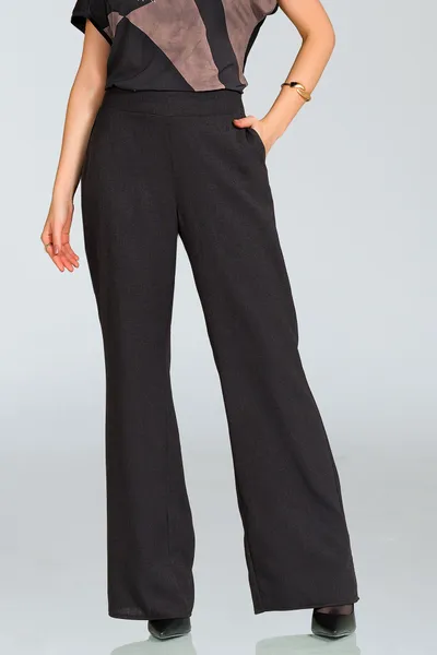 Calça Alfaiataria Poliéster Preto Mira Vest