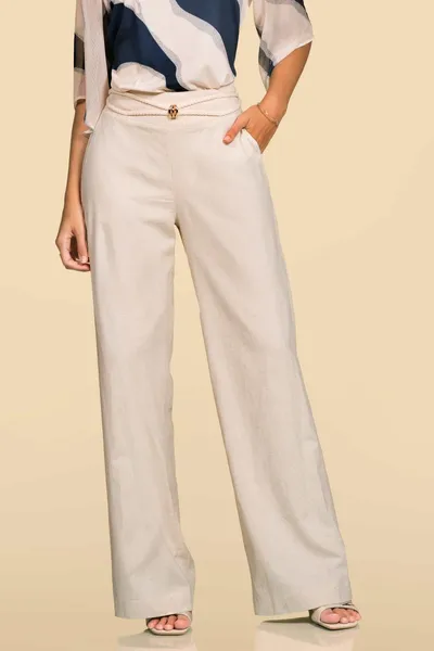 CALÇA LINHO RETA NATURAL MIRA VEST