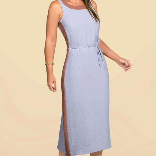 VESTIDO CREPE AZUL BEBÊ MIRA VEST