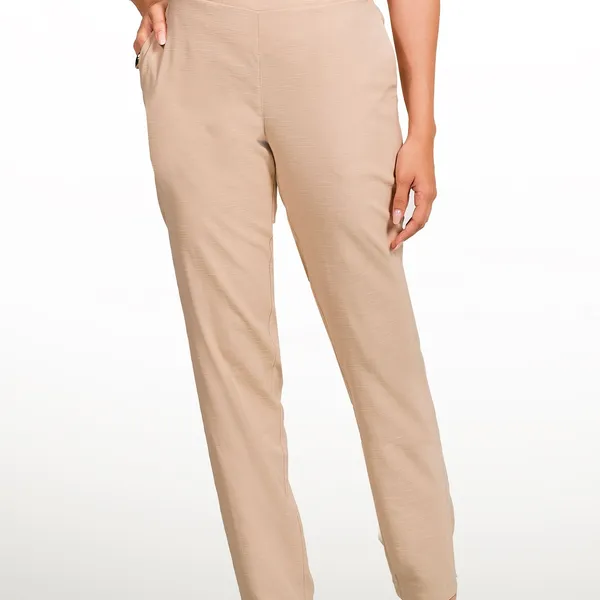 CALÇA ALFAIATARIA SLUB COM ELASTANO AREIA MIRA VEST