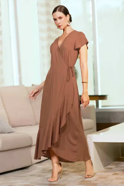 VESTIDO VISCOLINHO LONGUETE MOUSSE MIRA VEST