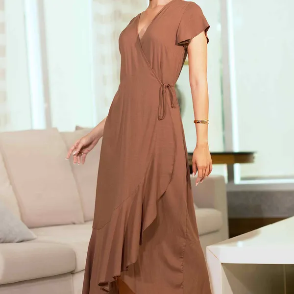 VESTIDO VISCOLINHO LONGUETE MOUSSE MIRA VEST