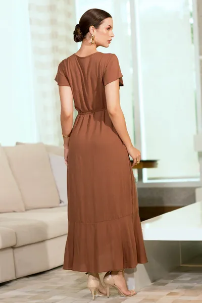 VESTIDO VISCOLINHO LONGUETE MOUSSE MIRA VEST